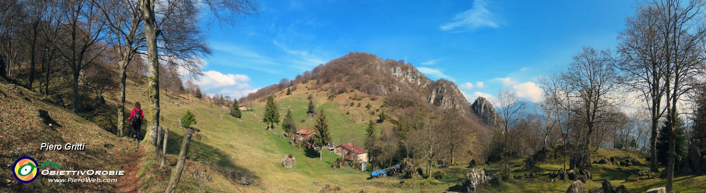 43 Eccoci nella bella radura prativa con vista sulla cima del Monte Zucco.jpg